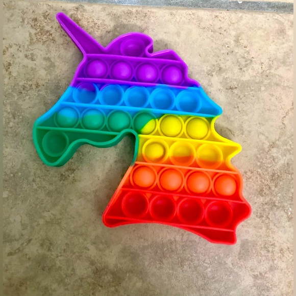 Rainbow Unicorn Fidget / Pop It - Picture 1 of 10